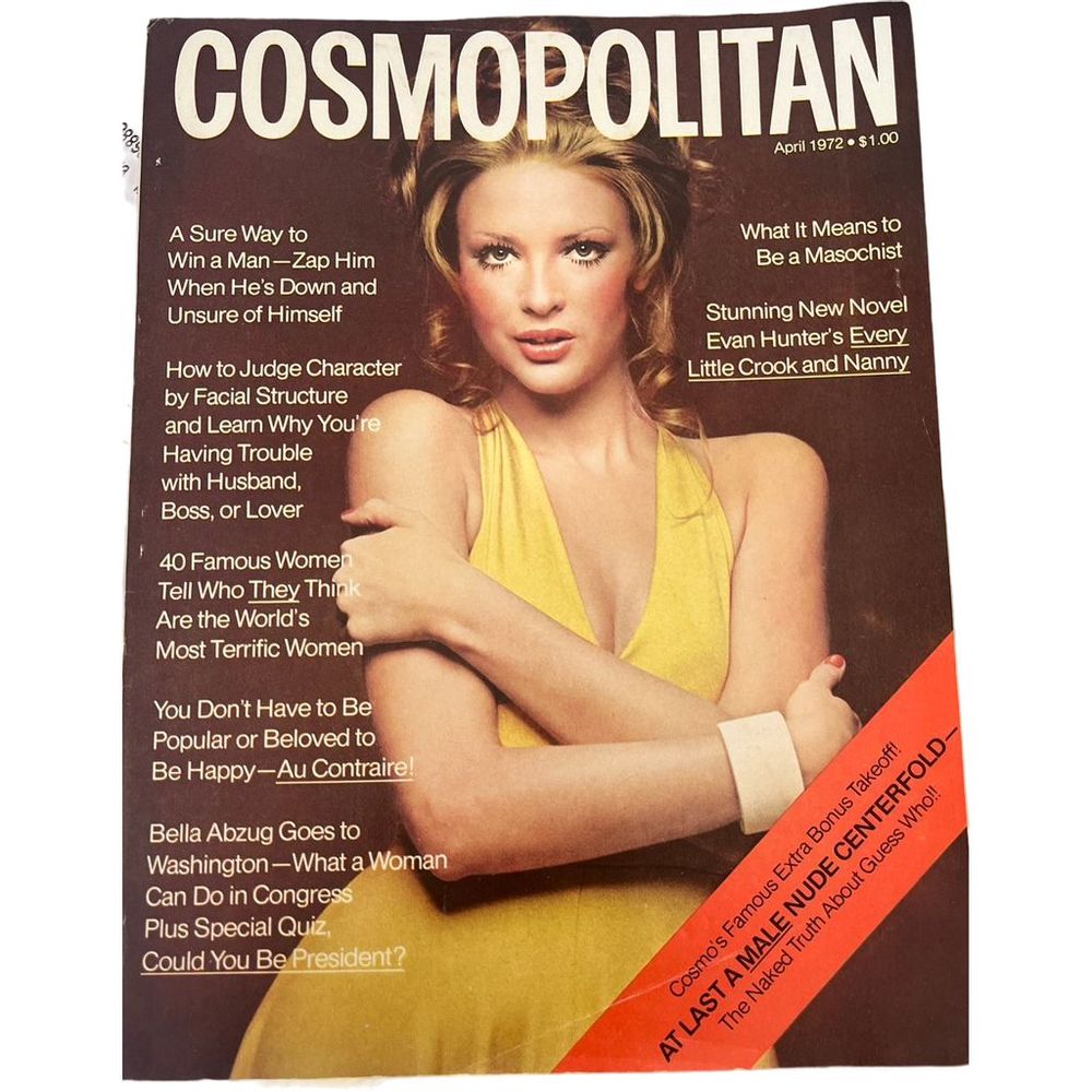 Cosmopolitan Magazine April 1972 Politics, Personality Analysis, Fashion English